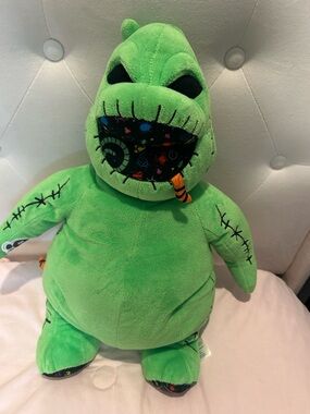 Build-A-Bear Green Oogie Boogie Plush with Black Patterned Mouth